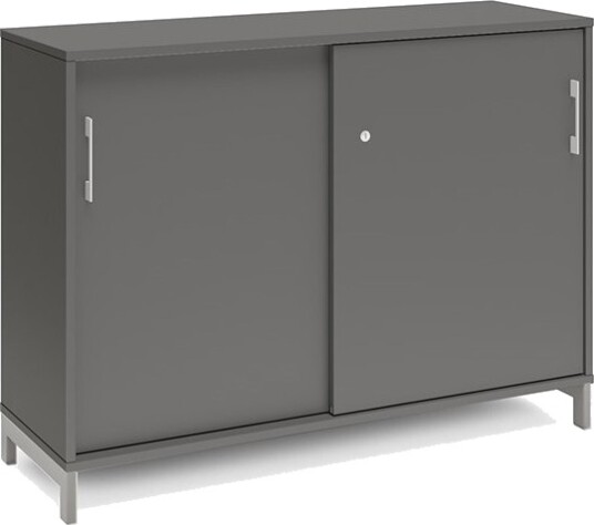 Kontorskab Dna, 1200X890 Mm, Antracit/Hvid, Skydedør 2A4 Kontorskab Dna, 1200X890 Mm, Antracit/Hvid, Skydedør 2A4