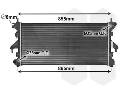 Radiator VAN WEZEL 40002308