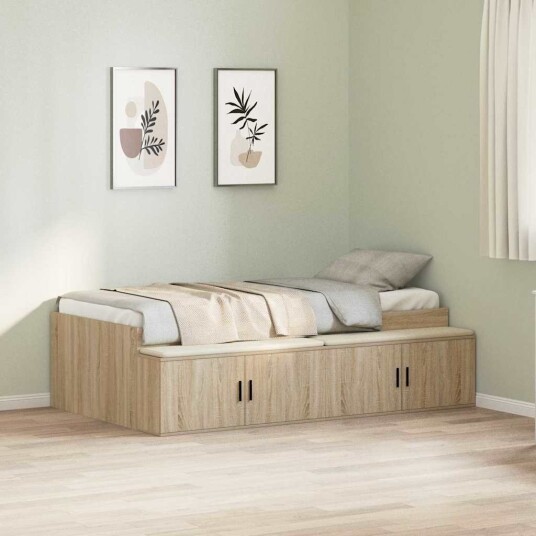 lagerseng ramme Sonoma eik 90x190 cm
