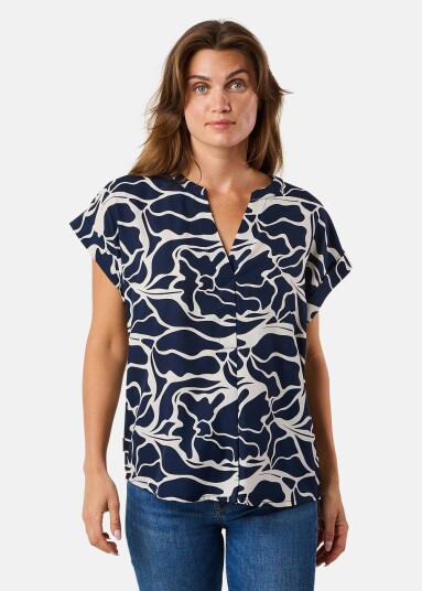 Seaside Sankt Claud Tunic Top W Navy Flower 50 Bestselger