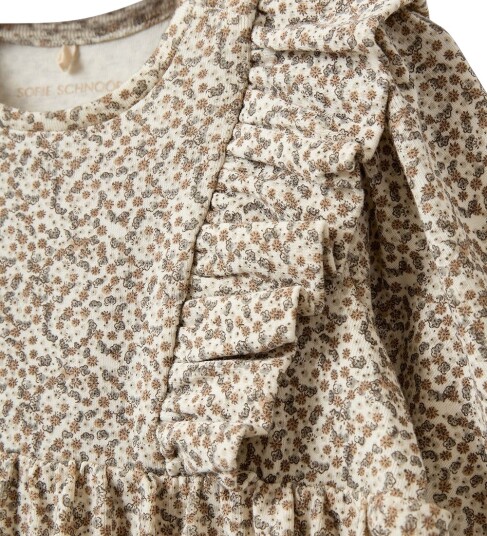 Sofie Schnoor Kjole Bomull/Visksø LulaKB Off White AOP Sofie Schnoor 74 Kjole Beige Brun Hvit