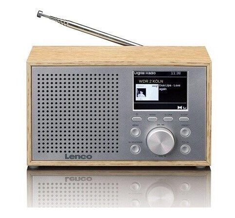 Lenco DAR-017WD DAB+/FM Radio med Bluetooth og LCD-skjerm i Tre Lenco DAR-017WD DAB+/FM Radio med Bluetooth og LCD-skjerm i Tre
