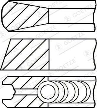 Stempelringsett GOETZE ENGINE 08 320208 10