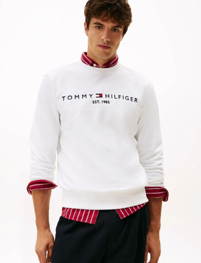 Tommy Hilfiger Tommy Logo Sweatshirt - White - M Tommy Hilfiger Tommy Logo Sweatshirt - White - M