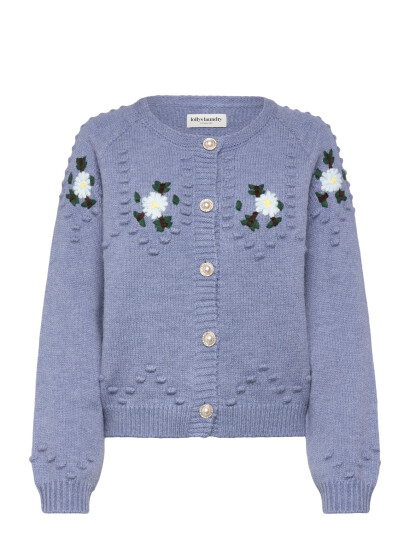 Lollys Laundry Gracelynnll Knit Cardigan Ls - Blue - L