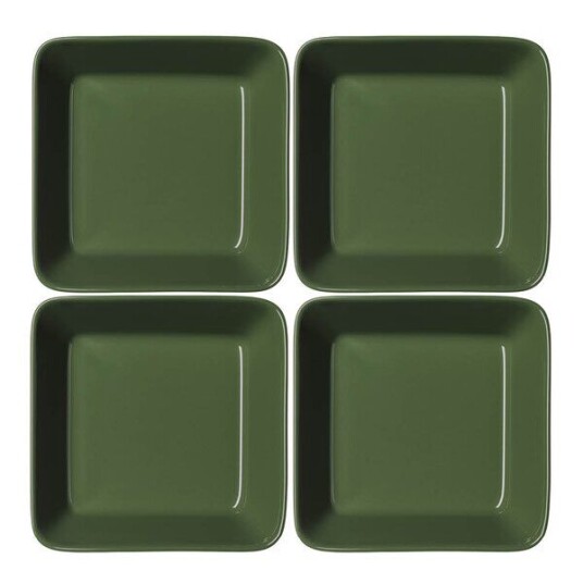 iittala Teema fat 12x12 cm 4 stk skogsgrønn