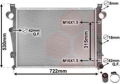 VAN WEZEL 30002301 Radiator motorkjøling