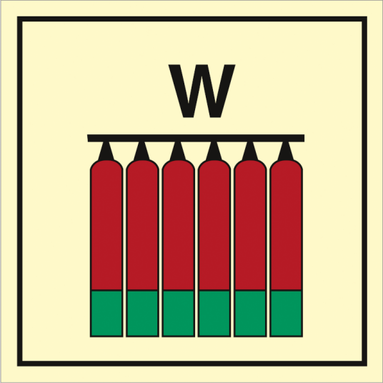 Fire control sign- Fixed water fire extinguisher battery Fire control sign- Fixed water fire extinguisher battery
