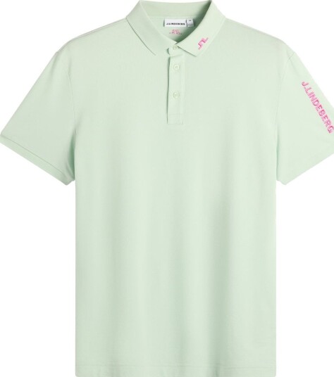 J.Lindeberg Tour Tech Pique Polo Golf pologenser herre Subtle Green Large J.Lindeberg Tour Tech Pique Polo Golf pologenser herre Subtle Green Large