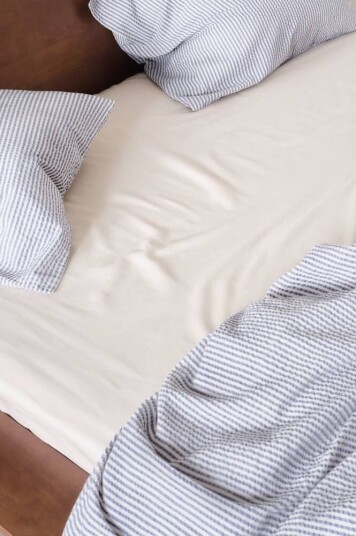Zack SATIN laken økologisk Lys beige 180X260