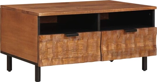 Kaffebord med skuff Brun 80 x 54 x 40 cm Massiv mango tre