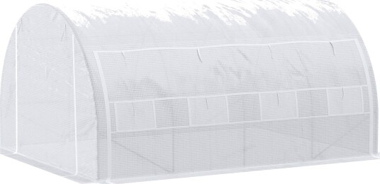 Drivhusfilm drivhus 3,97 x 3,02 x 2 m med UV beskyttelse vindtett tomathus med stålsidedør i hvitt Drivhusfilm drivhus 3,97 x 3,02 x 2 m med UV beskyttelse vindtett tomathus med stålsidedør i hvitt