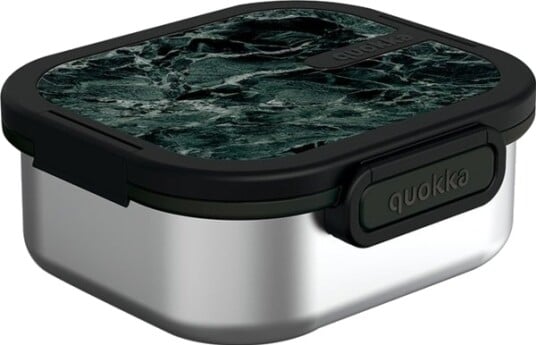 Quokka Kai Matboks I Rustfritt Stål / Lunchboks Black Marble