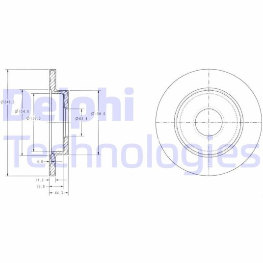 Bremseskive DELPHI BG3673