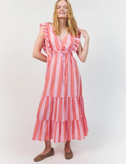 Lollys Laundry Samoll Midi Dress Sl Multi/patterned XL Lollys Laundry Samoll Midi Dress Sl Multi/patterned XL