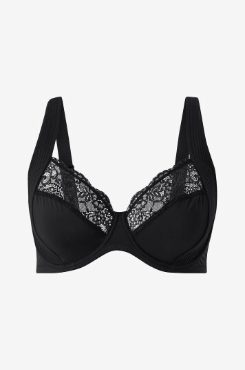 Zizzi - Spile-BH lFrill Full Cover Bra - Svart