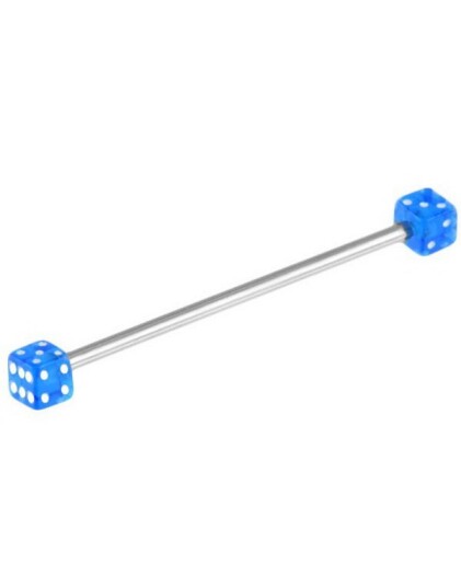 Lucky Royal Blue Dice Industrial Barbel 1.6 x 34 mm