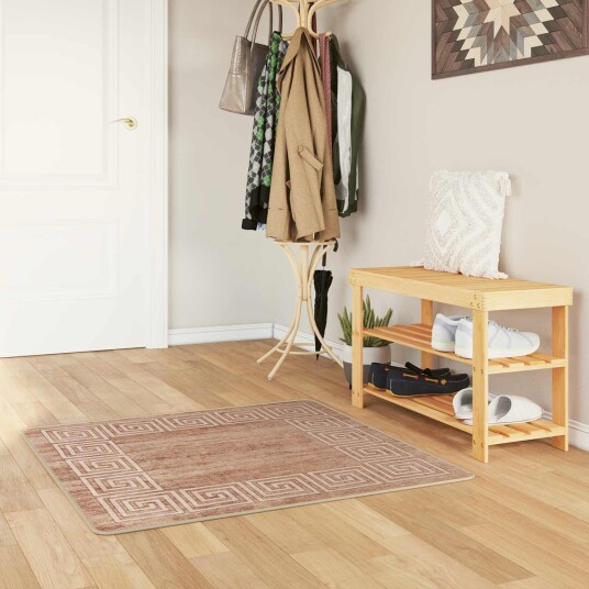 Teppe Runner MARSA Hvit 100 x 100 cm Polyester og PVC Teppe Runner MARSA Hvit 100 x 100 cm Polyester og PVC