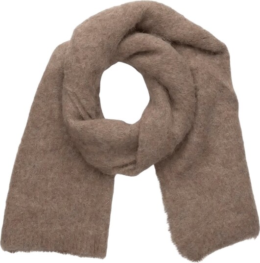 Rosemunde Rwfurry Alpaca Scarf BROWN GREY MEL 0