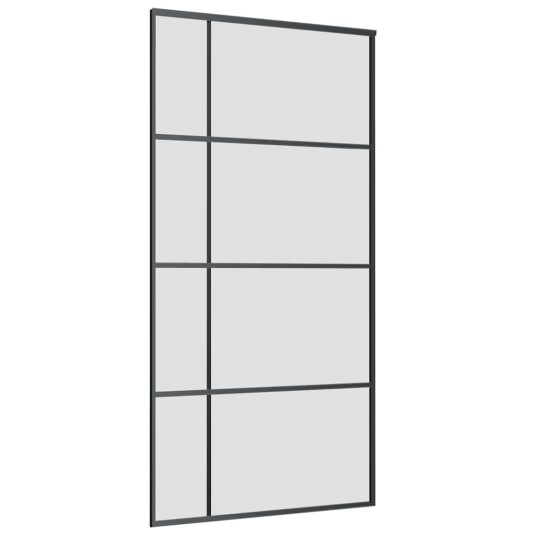 vidaXL Skyvedør med monteringssett svart 102,5x205 cm ESG-glass vidaXL Skyvedør med monteringssett svart 102,5x205 cm ESG-glass
