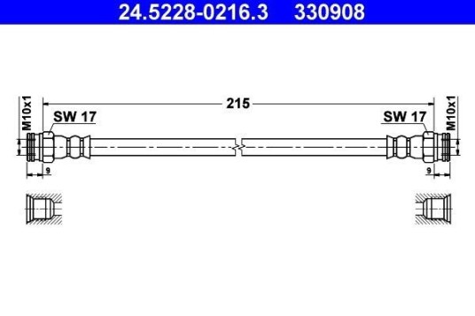 Bremseslange ATE 24.5228 0216.3