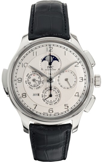 IWC Herreklokke IW377601 Portuguese Sølvfarget/Lær Ø45 mm IWC Herreklokke IW377601 Portuguese Sølvfarget/Lær Ø45 mm