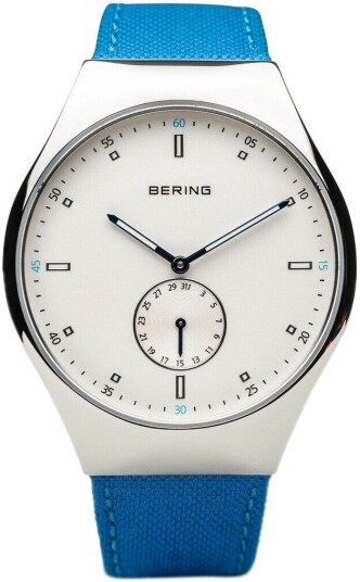 Bering Herreklokke 70142 604 Smart Traveler Hvit/Lær Ø42 mm