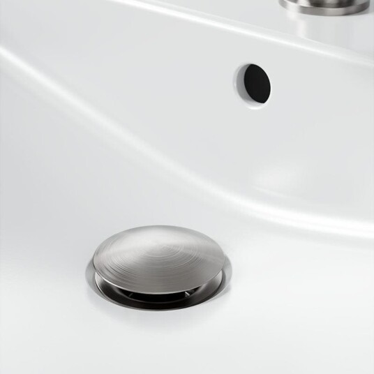 Primy Bunnventil Pop up Eller Åpen Brushed Stainless