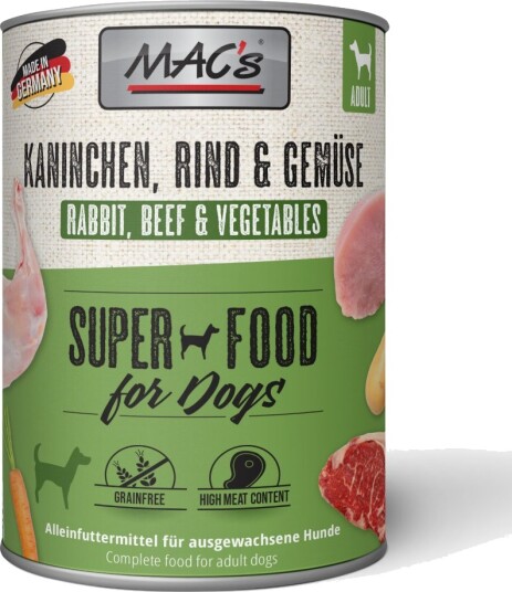 Mac'S Dog Adult 24 X 800 G Kanin & Grønnsaker Mac'S Dog Adult 24 X 800 G Kanin & Grønnsaker