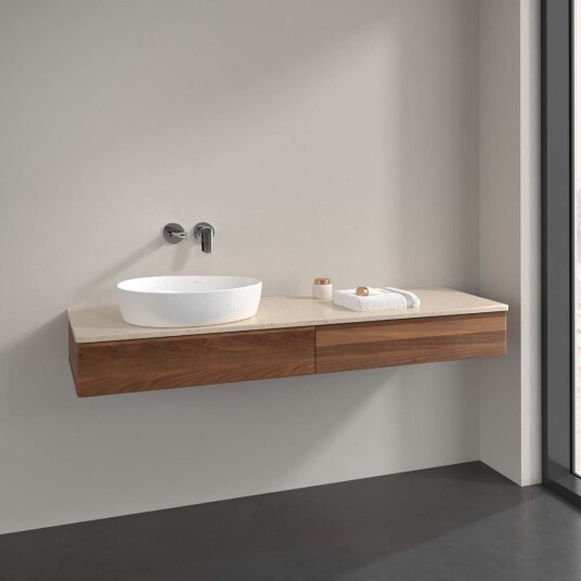 Villeroy & Boch  Antao Servantskap med 2 skuffer 160x50x19 cm u/lys Valnøtt/Crème