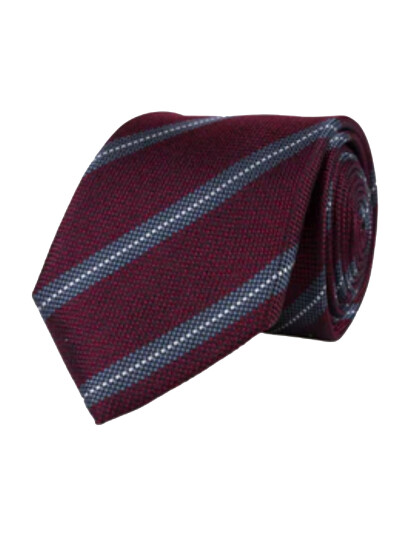 Portia 1924 Regimental Silk Tie - Burgundy - ONE SIZE Portia 1924 Regimental Silk Tie - Burgundy - ONE SIZE