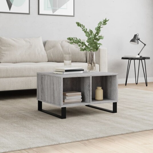 Salongbord grå sonoma 60x50x36,5 cm konstruert tre 8721012109377