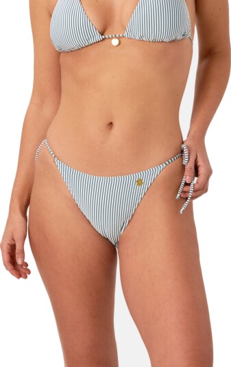 Seaside Seersucker Bikini Tie Bottom W Seaside Seersucker Bikini Tie Bottom W