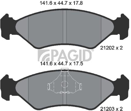 PAGID T1022N Bremseklosser