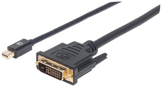 MANHATTAN MH Cable, Active DisplayPort, Mini-DP-Male/DVI-D-Male, 1.8m,