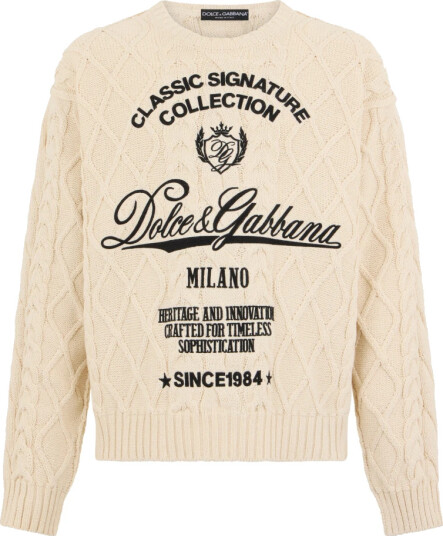 Dolce & Gabbana Herre Strikkevarer Beige M,