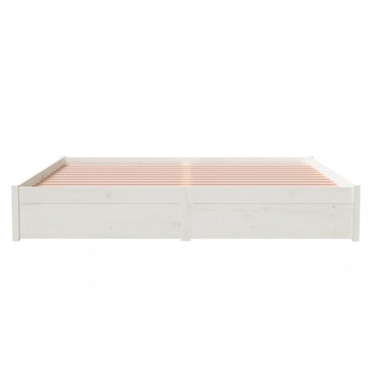 vidaXL Sengeramme hvit heltre 180x200 cm 6FT Super King