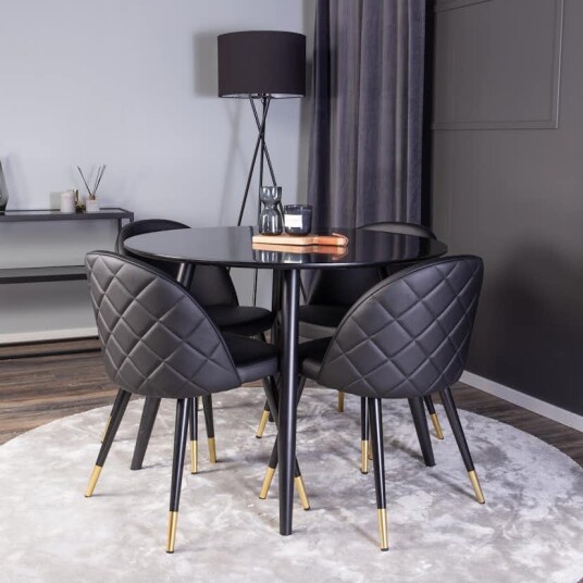 Venture Home Spisegruppe Venture Home Plaza med 4stk Velvet Stoler GR24145