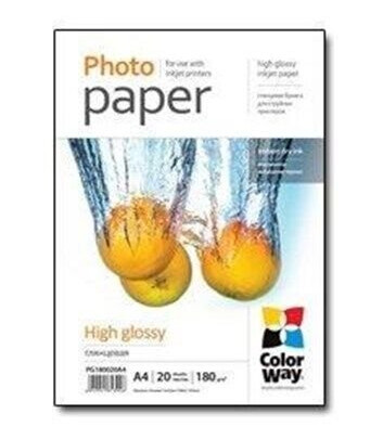 ColorWay - photo paper - high-glossy - 20 sheet(s) - A4 - 180 g/m²