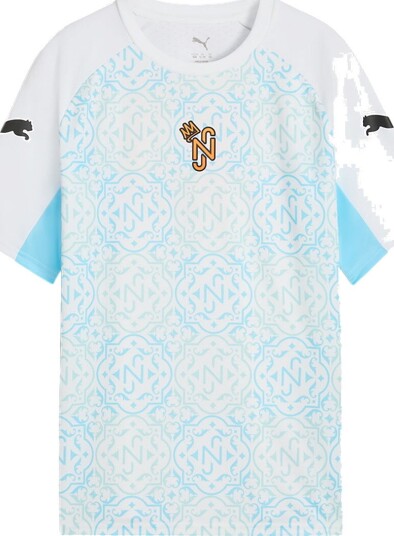 Puma T-skjorte - NJR Kreativitet - Jersey Jr - White/Blue/Green - Puma - 12 år (152) - T-skjorte Blå Grønn Hvit Lyseblå Oransje
