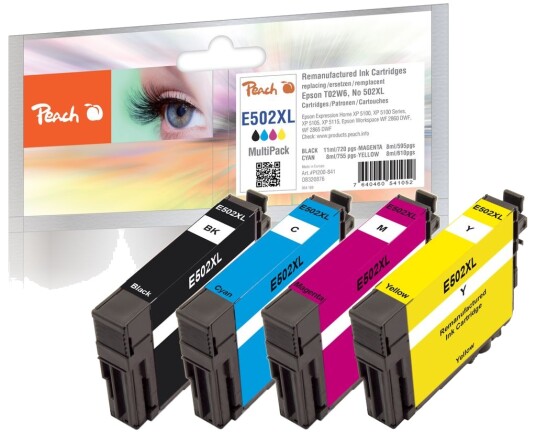 Kompatibel med Epson No. 502XL Blekkpatron multipakke T02W6, 4-pakning