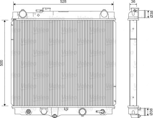 VALEO 701596 Radiator motorkjøling