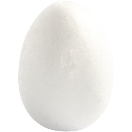 Diverse Egg H: 8 cm hvit 5 stk 1 pk