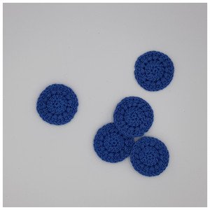  Heklede Bomullspads av Rito Krea Pads Hekleoppskrift 5cm ca. 25 s Hæklede Bomuldsrondeller stk.