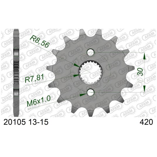 AFAM Framdrev #420 - Honda CR/CRF+ 15T CR80/85, CRF50/70, XR50/70cc