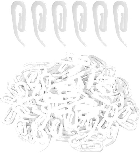 100 stk gardinkroker 2,8 x 1,2 cm gardinkroker klips rull