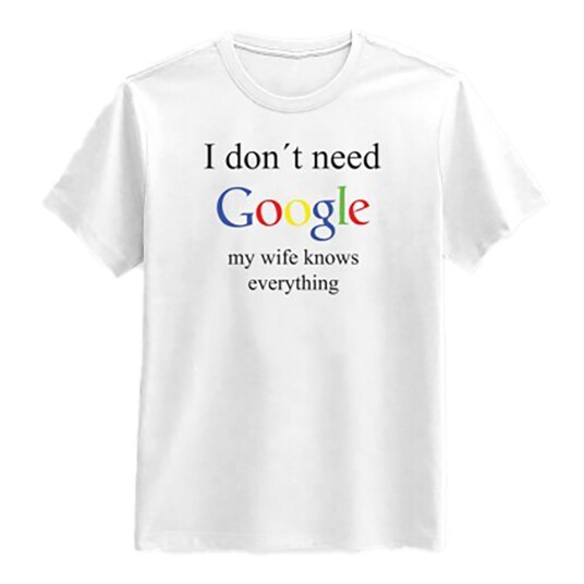 Netshirt.se Wife Google T-skjorte - Medium