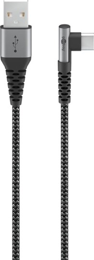 Goobay 64656 1 M Usb C Usb A Usb 2.0 Svart Grå