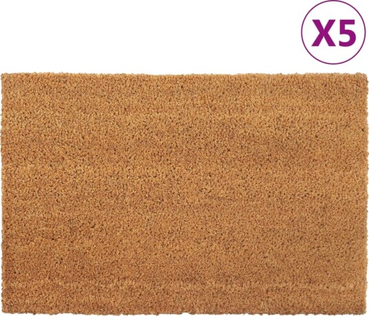 Dørmatter 5 stk naturlig 40x60 cm tuftet kokosfiber 8721012224858