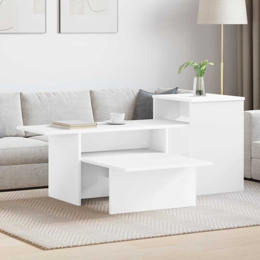 vidaXL Konsollbord Hvit 91,5 x 35 x 38,5 cm Konstruert tre vidaXL Konsollbord Hvit 91,5 x 35 x 38,5 cm Konstruert tre